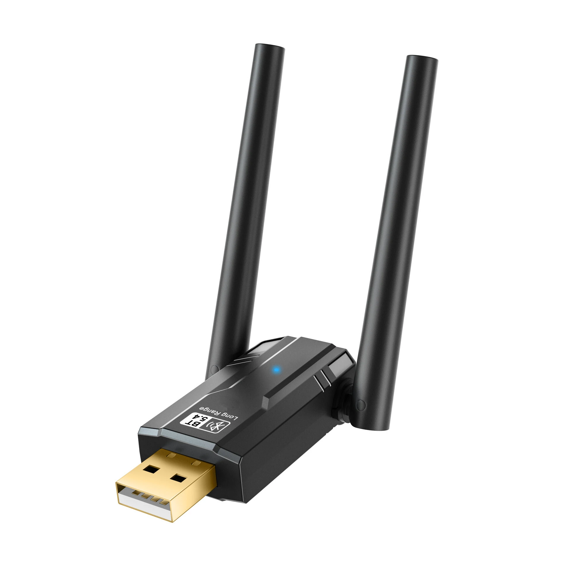 Bluetooth 5.4 USB Adapter 150M Dual Antenna Dongle for PC Wireless Mouse Keyboard Music Audio Receiver Transmitter Plug and Play — Bluetooth