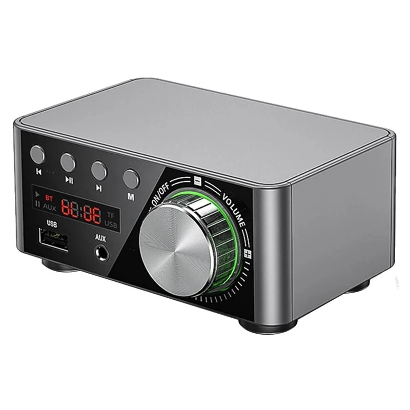 Bluetooth Digital Power Amplifier D-Class Mini Amplifier HiFi Sound MP3 Player Lossless Player Mini Audio Hifi Bluetooth 5.0 Power Class D Amplifier Tpa3116 Digital Amp 50Wx2 Home Audio Car Marine USB/AUX IN — view 2