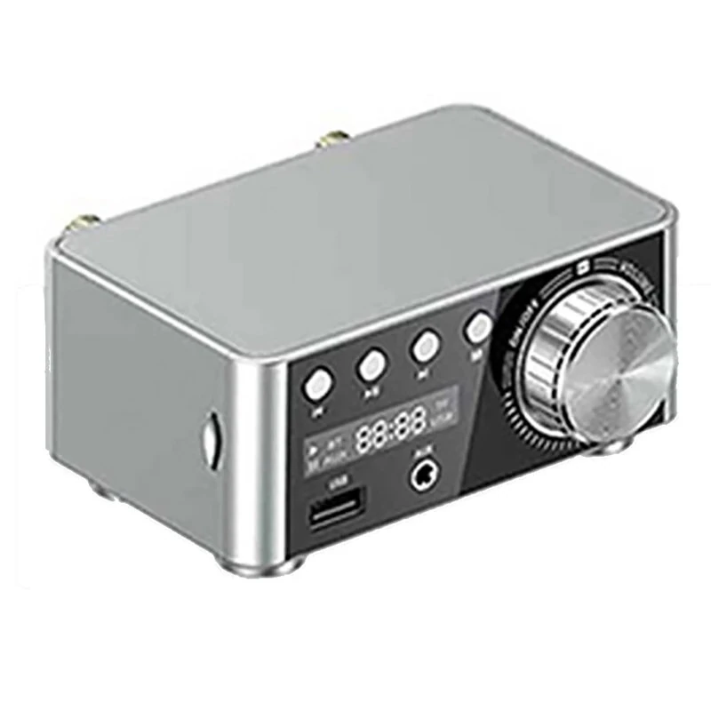 Bluetooth Digital Power Amplifier D-Class Mini Amplifier HiFi Sound MP3 Player Lossless Player Mini Audio Hifi Bluetooth 5.0 Power Class D Amplifier Tpa3116 Digital Amp 50Wx2 Home Audio Car Marine USB/AUX IN — view 3