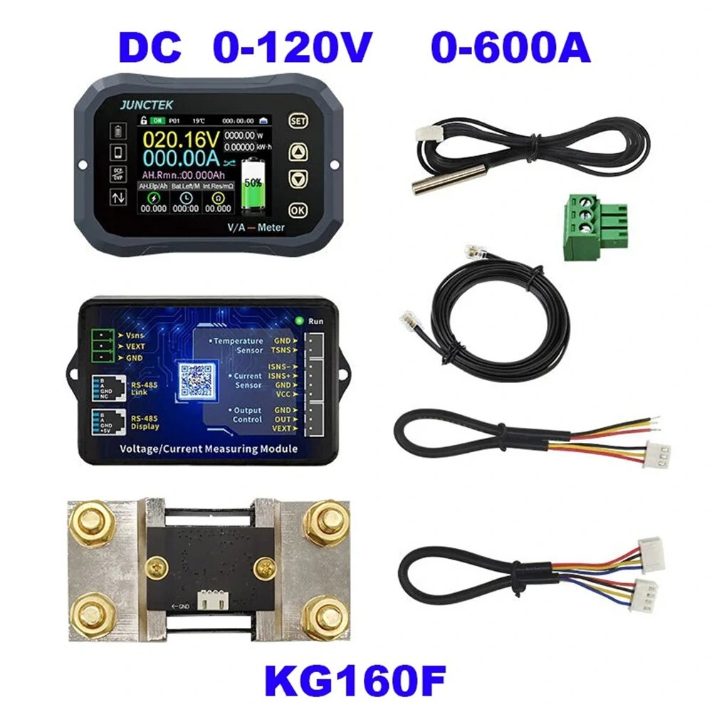 Bluetooth KG-F 120V 100A 400A 600A LCD Power Display Battery Monitor Tester Coulometer Coulomb Meter Battery Indicator Tester  Phone Control — view 7