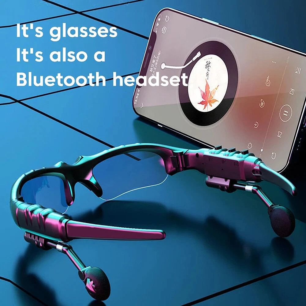Bluetooth V5.0 Earphone HiFi Bass 8h Battery Waterproof Anti-UV Rays Smart Touch Adjustable Sunglasses Sports Headphone — view 7