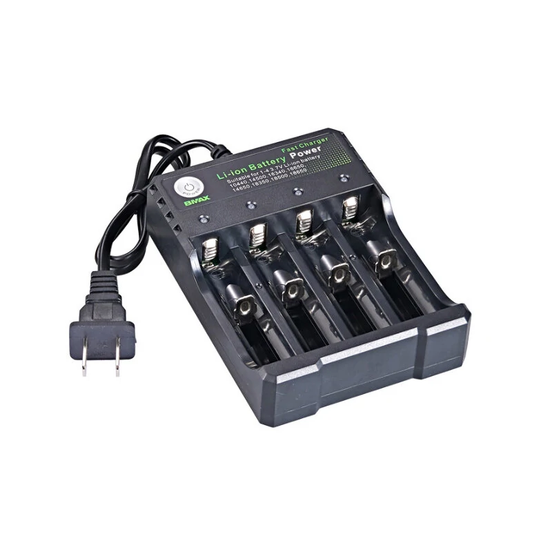 BMAX 4 Slot 18650/14500/16650/16340 Li-ion Battery Charger EU Plug AC Plug Porta — view 4