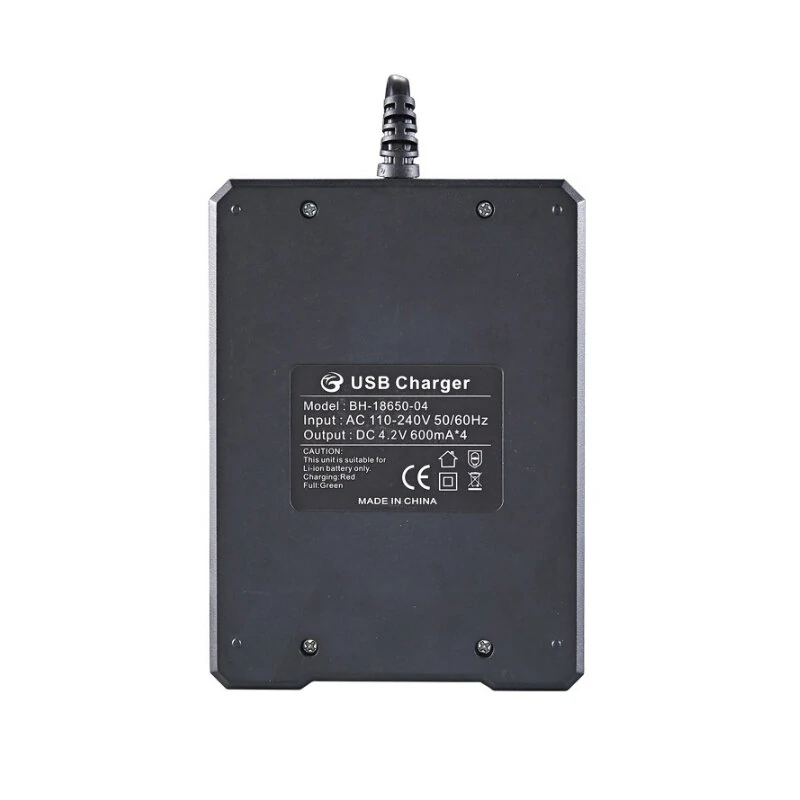 BMAX 4 Slot 18650/14500/16650/16340 Li-ion Battery Charger EU Plug AC Plug Porta — view 7