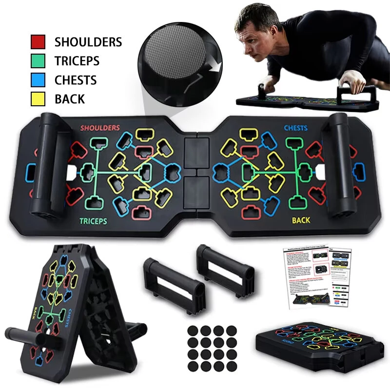 Bominfit 100-150kg Load-bearing Foldable Push Up Board Multi-Function Push-up Training Board Set for Chest Abdominal Muscle Strength Fitness Training — view 3