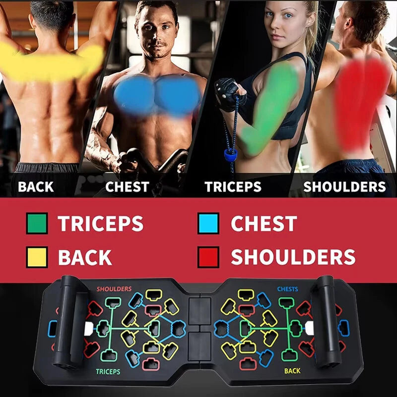 Bominfit 100-150kg Load-bearing Foldable Push Up Board Multi-Function Push-up Training Board Set for Chest Abdominal Muscle Strength Fitness Training — view 4