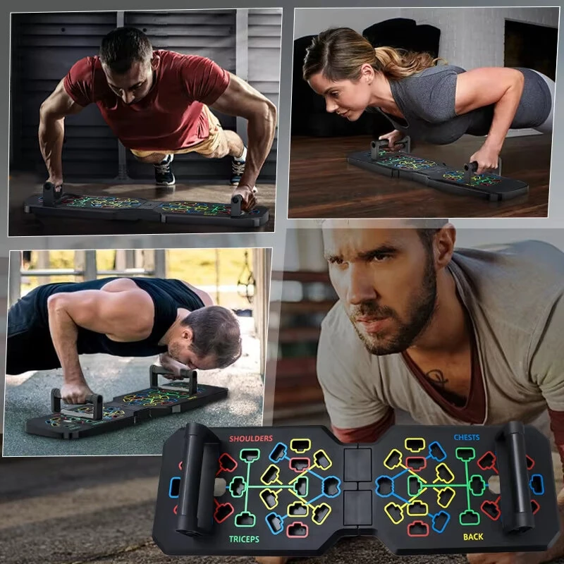 Bominfit 100-150kg Load-bearing Foldable Push Up Board Multi-Function Push-up Training Board Set for Chest Abdominal Muscle Strength Fitness Training — view 6