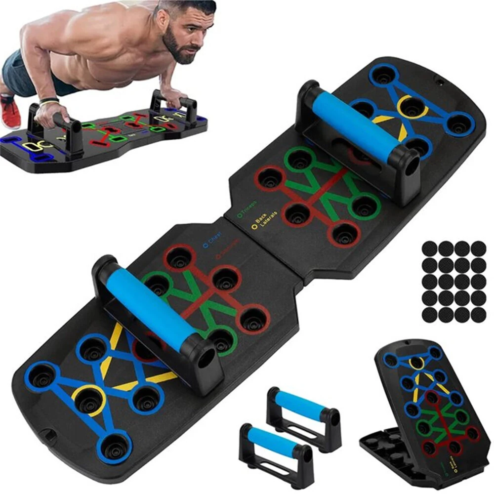 Bominfit 28 in 1 Folding Push Up Board 300kg Load-bearing Sport Plank Abdominal Chest Push-Ups Stands for Fitness Workout Home Gym Exercise — Bominfit