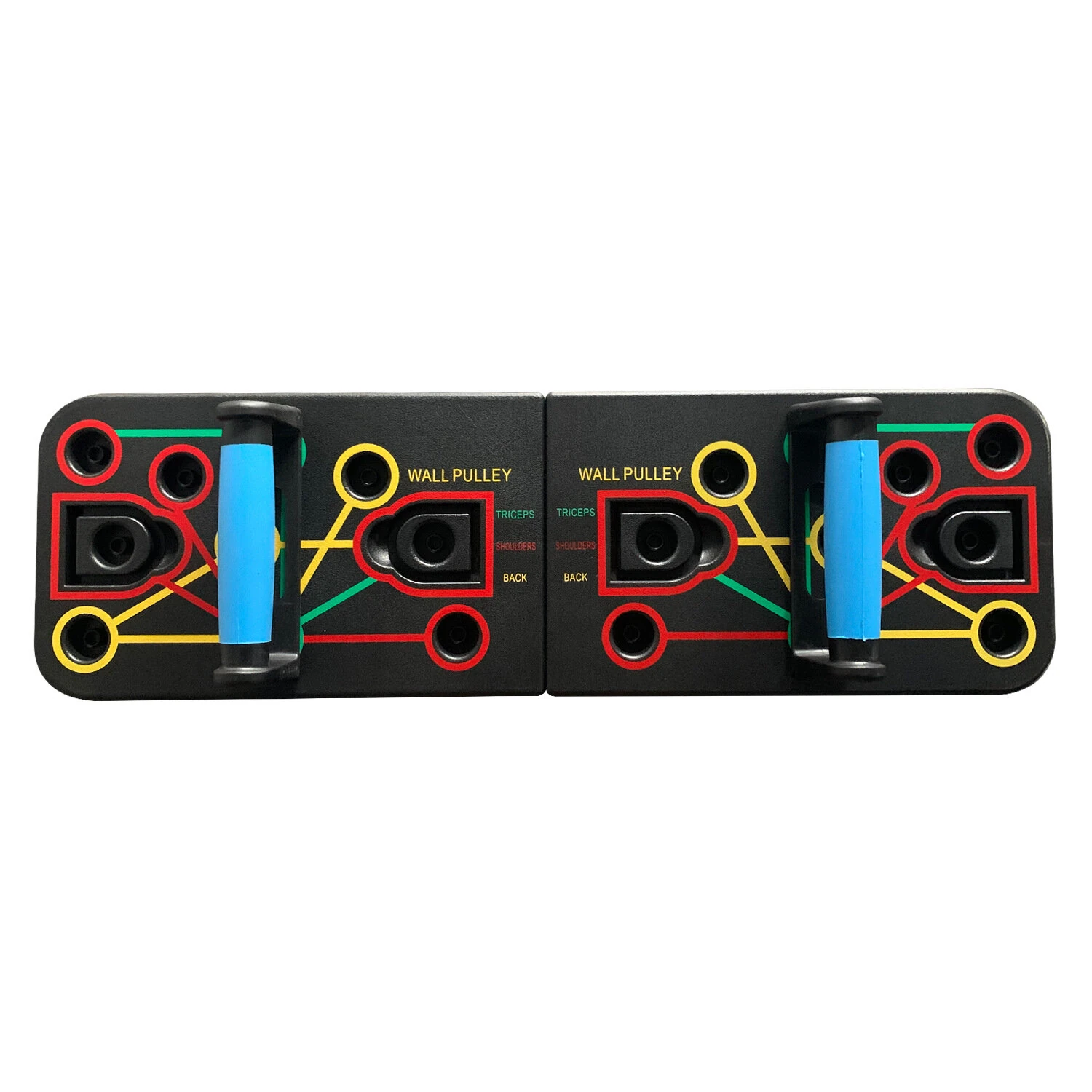 Bominfit Push-up Board Fitness Combo Set for Home Workouts Chest Abdominal Back Muscle Training with Adjustable Resistance Bands — view 3