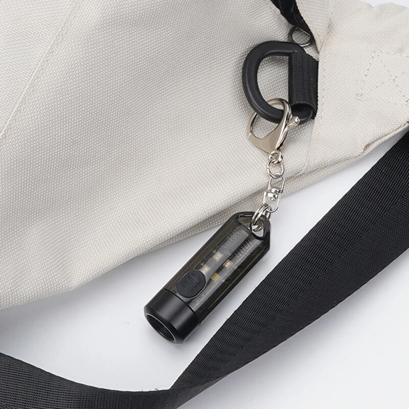 Bright LED Mini Keychain Light Portable Mini Flashlight Highlights Type-C Rechargeable Whistle Light Cap Clip Light — view 4