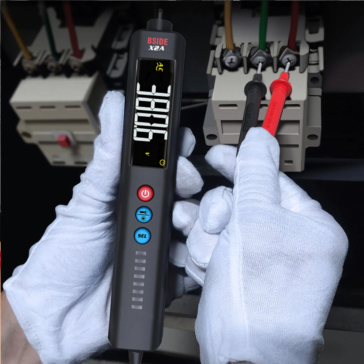BSIDE Bside X2 Smart Digital Multimeter Infrared Temperature Measuring Lcd Screen Ac Dc Voltage Detector Pen Led Flashlight Accurate And Sensitive Multifunction Voltage Meter Continuity Resistance — view 8