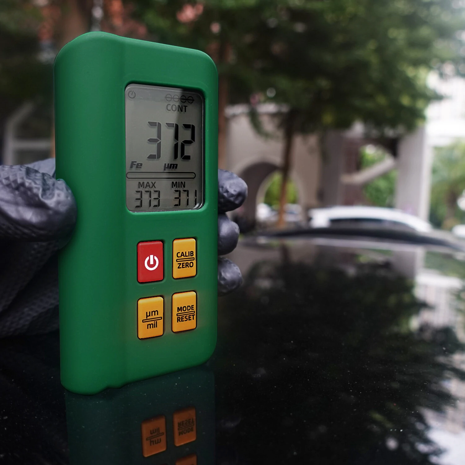 BSIDE Coating Thickness Gauge Rechargeable Car Paint Film Thickness Tester Tool 0.1micron/0-1500µm Fe/NFe MAX/MIN Measuring — view 5