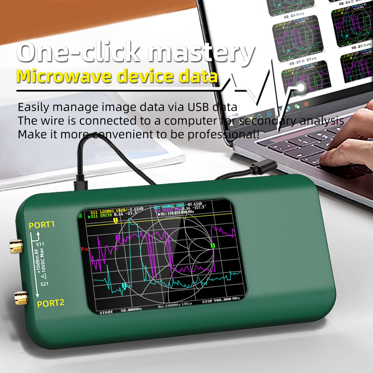 BSIDE P5 Vector Network Analyzer 10kHz to 15GHz 320*480 3.98-inch TFT Display 3000mAh Battery High Accuracy Calibration Kit — view 7
