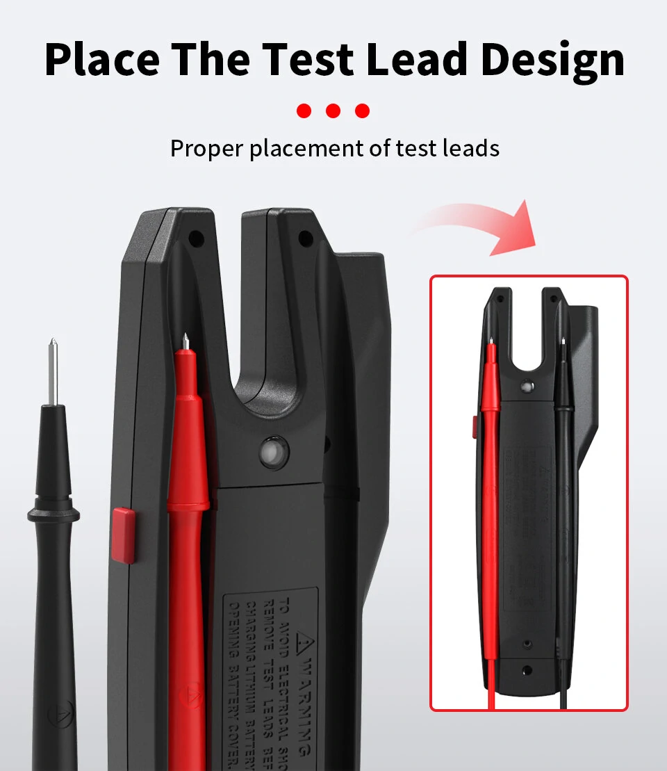 BSIDE U6 Digital Clamp Fork Multimeter AC/DC Voltage Current Tester with Infrared Temperature Measurement & Safety Features — view 9