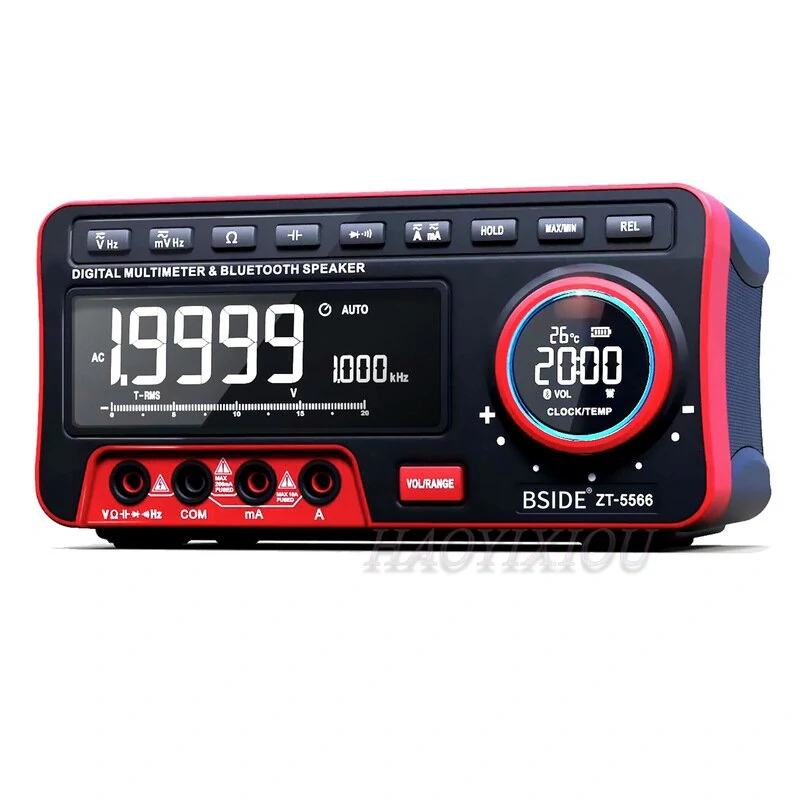 BSIDE ZT5566 19999 Counts Automatic Range Multi-function Bluetooth Speaker Digital Desktop Multimeter — view 3
