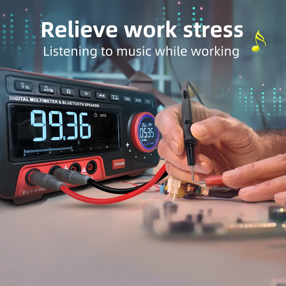 BSIDE ZT5566 19999 Counts Automatic Range Multi-function Bluetooth Speaker Digital Desktop Multimeter — view 7