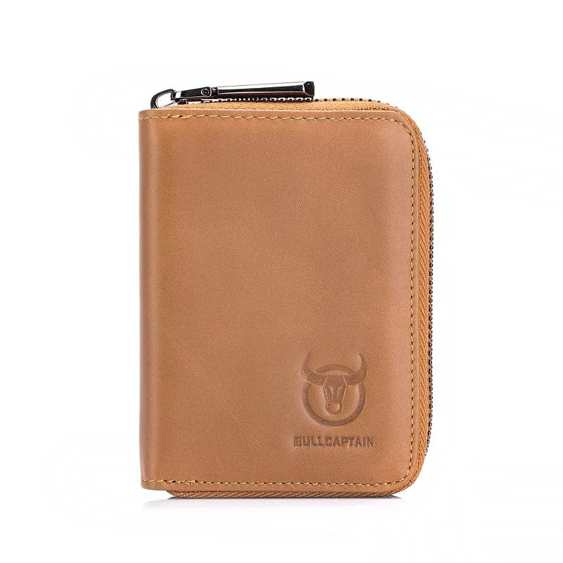 BULLCAPTAIN Genuine Leather Wallet for Men Multi Card Slot ID & Credit Card Bag Rfid Protection Card Holder Multifunctional Coin Purse Mens Business Wallet — view 7
