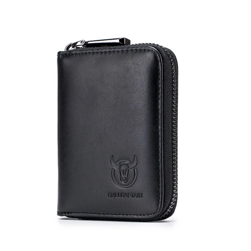 BULLCAPTAIN Genuine Leather Wallet for Men Multi Card Slot ID & Credit Card Bag Rfid Protection Card Holder Multifunctional Coin Purse Mens Business Wallet — view 9