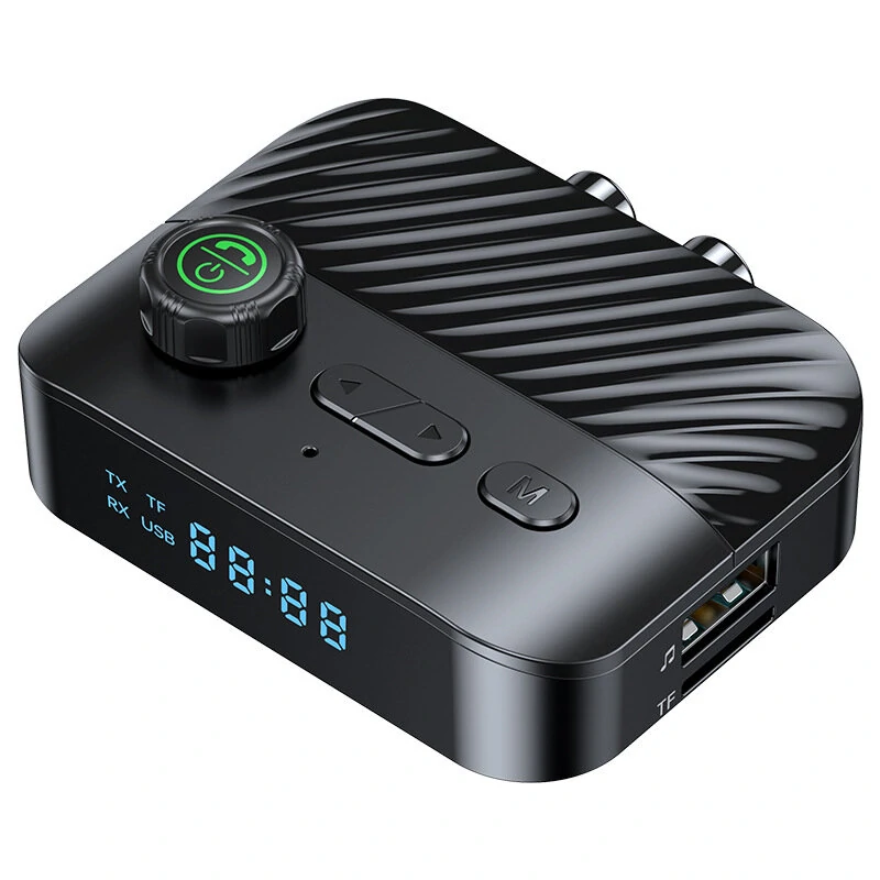 C68 Digital Display bluetooth Receiver Transmitter BT5.3 Stereo LED U Disk 3.5MM AUX Jack RCA Wireless Hands Free Call Music Audio Adapter for TV Car Speaker — Pricio