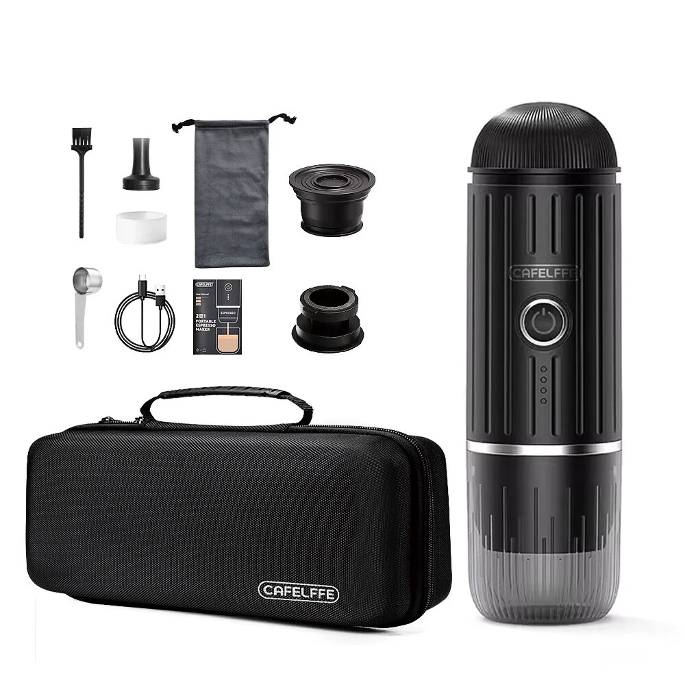 CAFELFFE Portable Italian Espresso Machine 2-In-1 Capsule Powder Fast Charge Electric Wireless Heating Coffee Machine for Outdoor — CAFELFFE