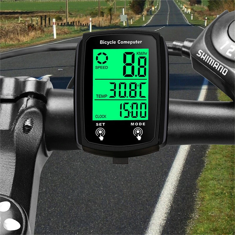 Cansses  CNC Bicycle Speedometer Wired Touchscreen Waterproof 80g Lightweight  Bike Computer Backlit for Day/Night Cycling — view 2