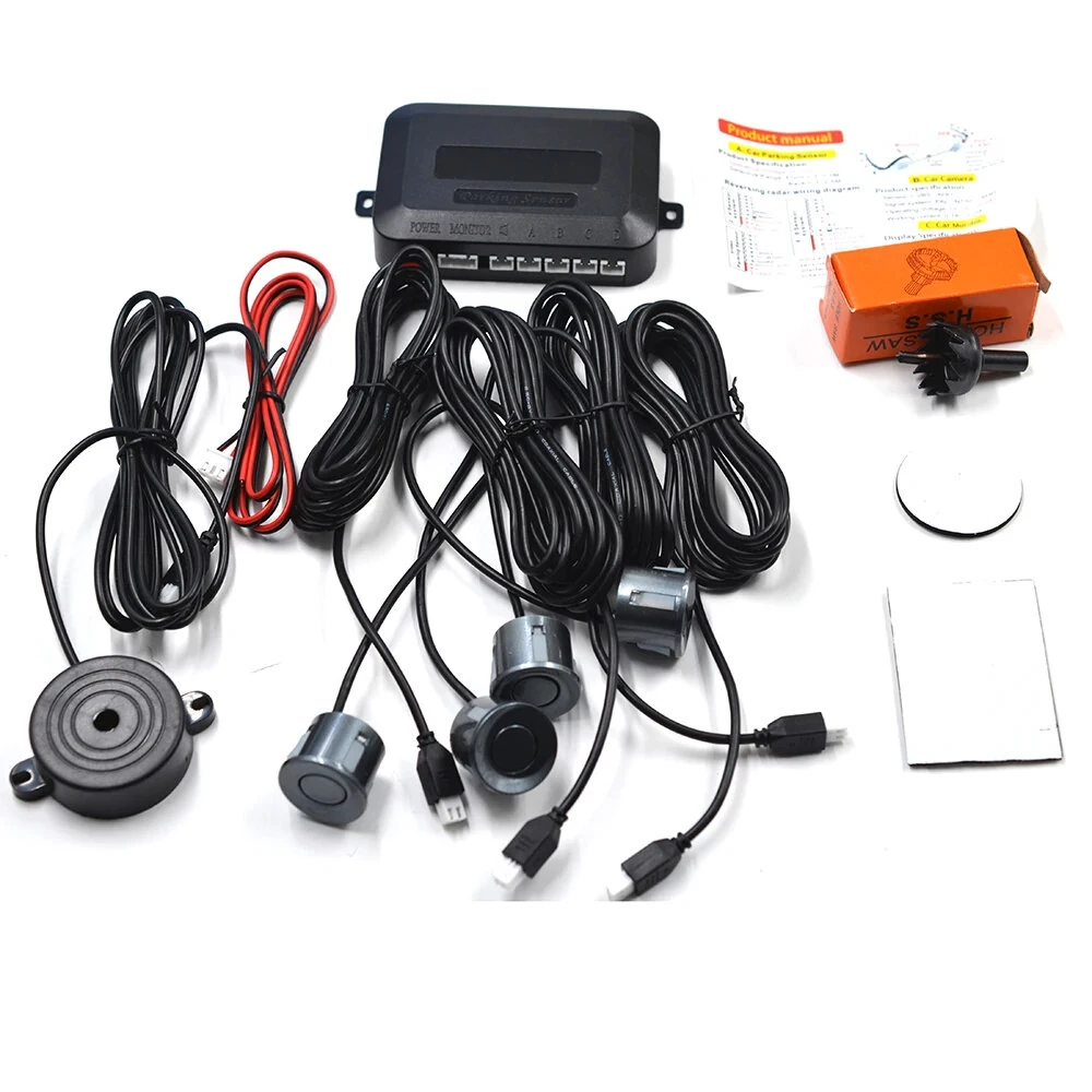 Car 4 Probe Pure Buzzer Car Without Display Reversing Radar Sensor Car Backing-up Radar Sensor System 22mm Reversing Radar Audible Warning Indicator Probe System — view 6