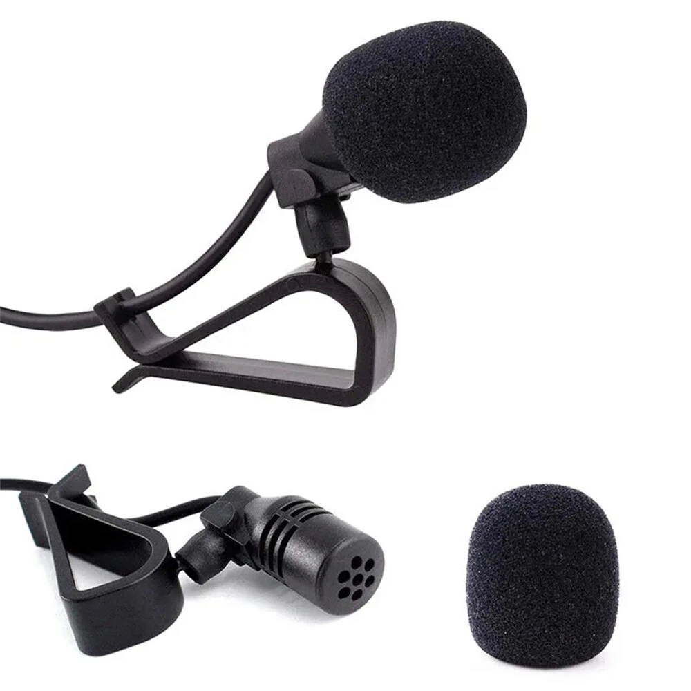 Car Audio Microphone 3 Meters 2.5mm Jack Plug External Microphone Dual Mounting Options for Car Radio Receiver — Pricio