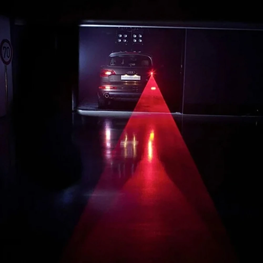 Car Auto LED Laser Fog Light Motorcycle Tail Lamp Vehicle Anti-Collision Taillight Brake Braking Warning Lamps Car Fog Light — view 4