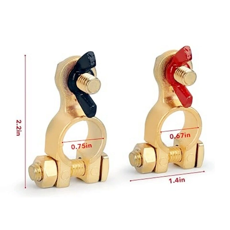 Car Battery Negative Switch To Prevent Loss And Leakage Battery Top Column Battery Clip Solid Brass Clip Connector — view 7
