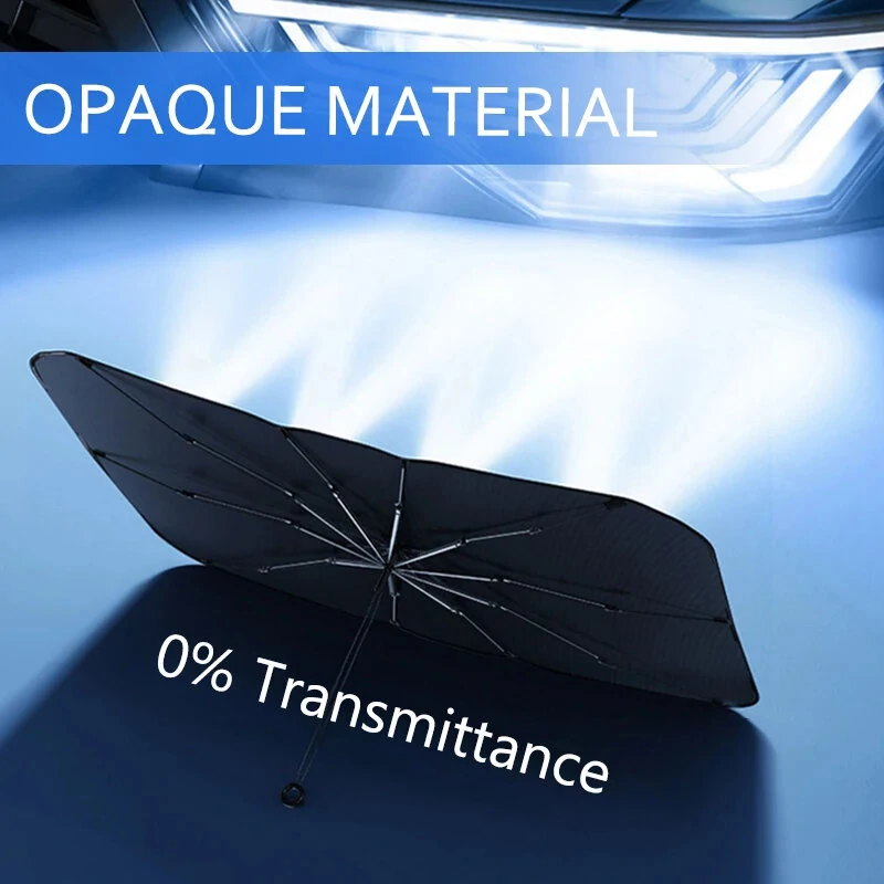 Car Front Windshield Pull Ring Retractable Sunshade for Windshield Heat UV Protection Foldable Summer Protection Car Seat Heat Insulation — view 4