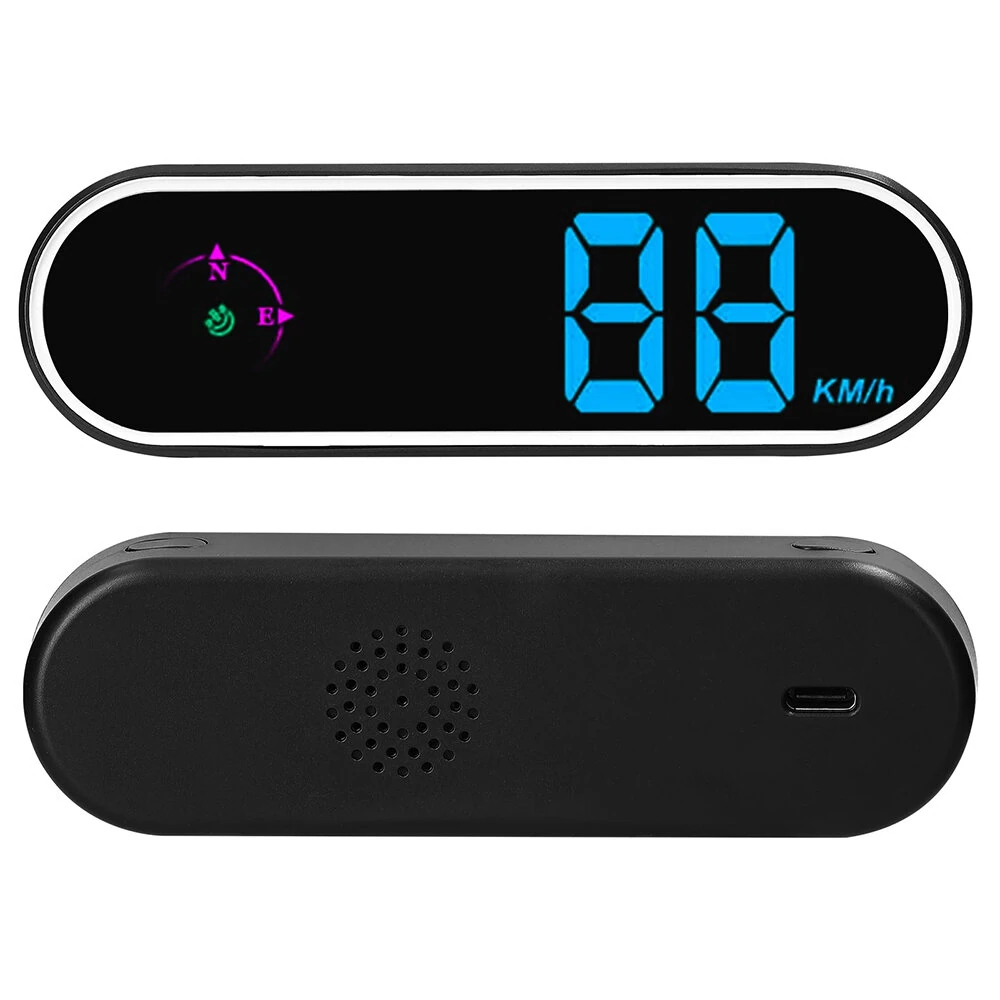 Car Head Up Display GPS Digital Speedometer with Color LED Display Clock Compass Function Over Speeding Alarm for Car Truck SUV RV — view 10