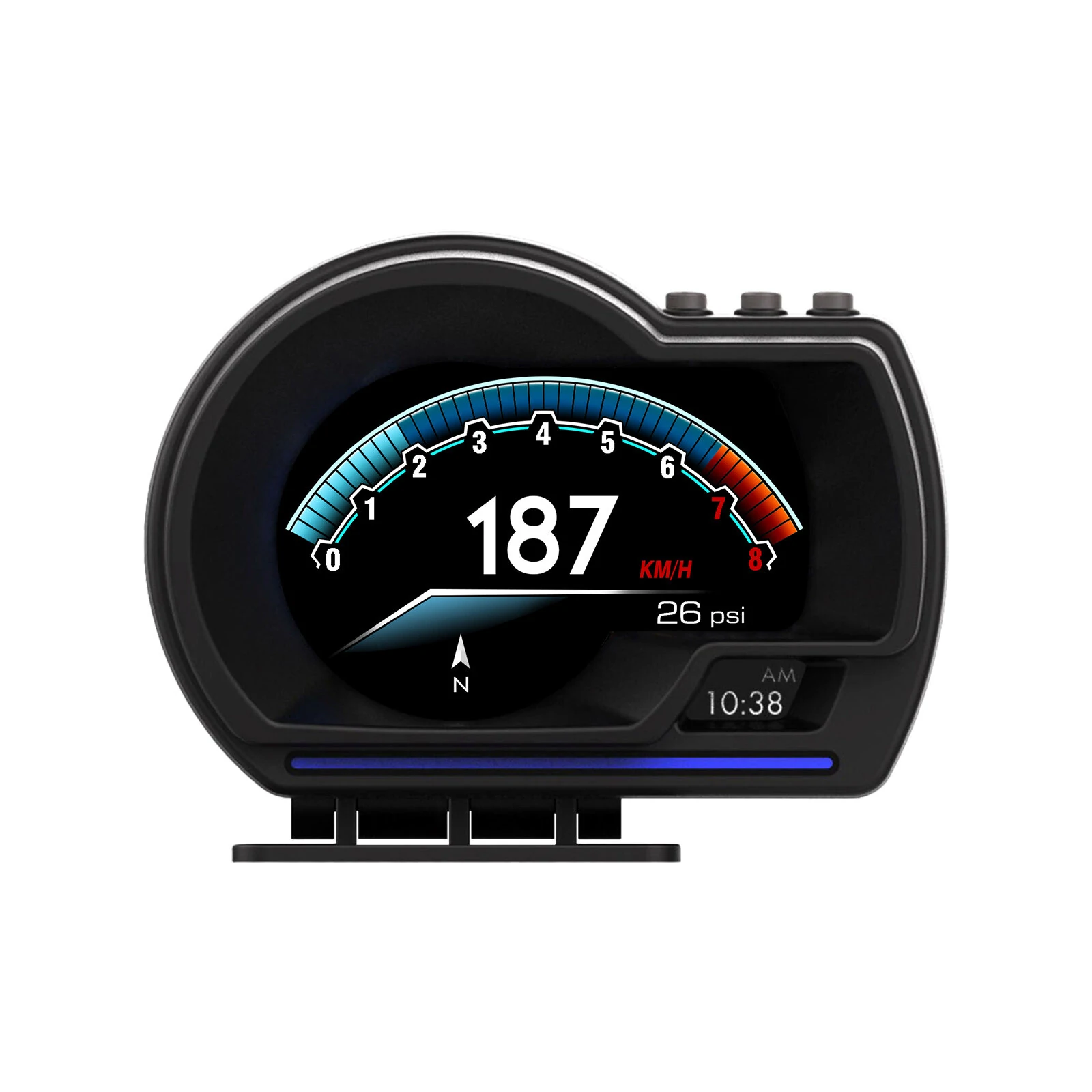 Car Head-Up Display OBD2+GPS Smart Car HUD Gauge Digital Odometer Security Alarm Water Temperature Alarm — Pricio