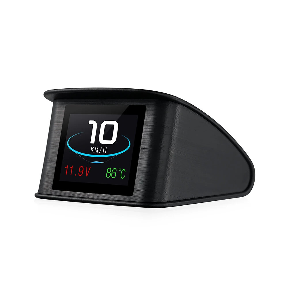 Car HUD Head-Up Display High Definition OBD2 Portable LCD Driving Display Smart Digital Meter Alarm System Speedometer Mileage Water Temperature Turbo Pressure Gauges — view 11