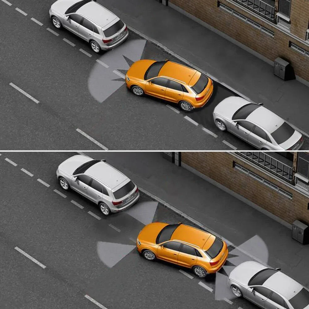Car Reverse Parking Radar With 8 Parking Sensors Electronics Rear Automatic Detector Reverse Assist Kit Buzzer Car Reversing Radar Does Not Falsely Report Voice Buzzer Horn Alarm Front And Rear Parking — view 6
