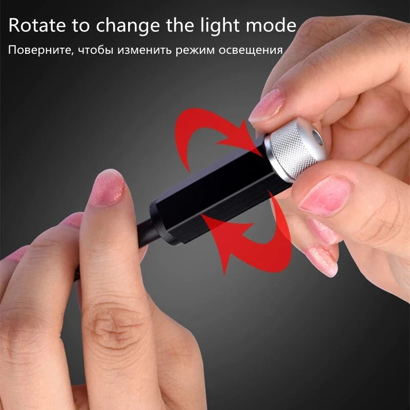 Car Romantic LED Starry Sky Night Light 5V USB Powered Galaxy Star Projector Lamp for Car Roof Room Ceiling Decor Plug and Play — view 7