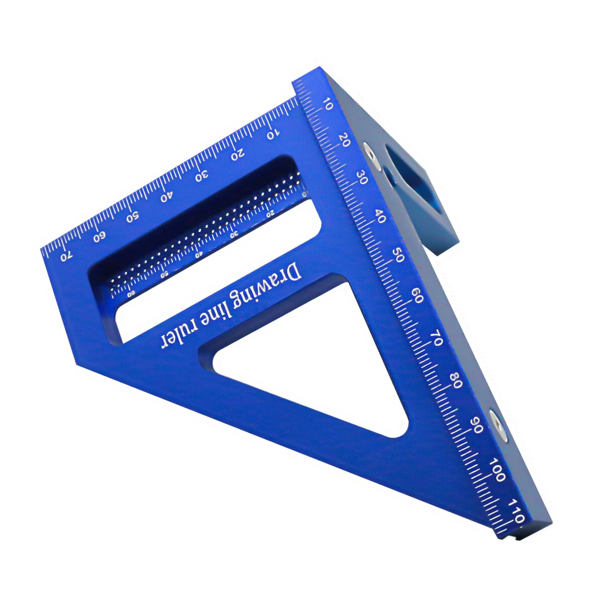 Carpenter Square Aluminum Miter Triangle Hole Ruler Woodworking Square Protractor 3D Multi Angle 45 90 Degree Layout Measuring Tool — view 7