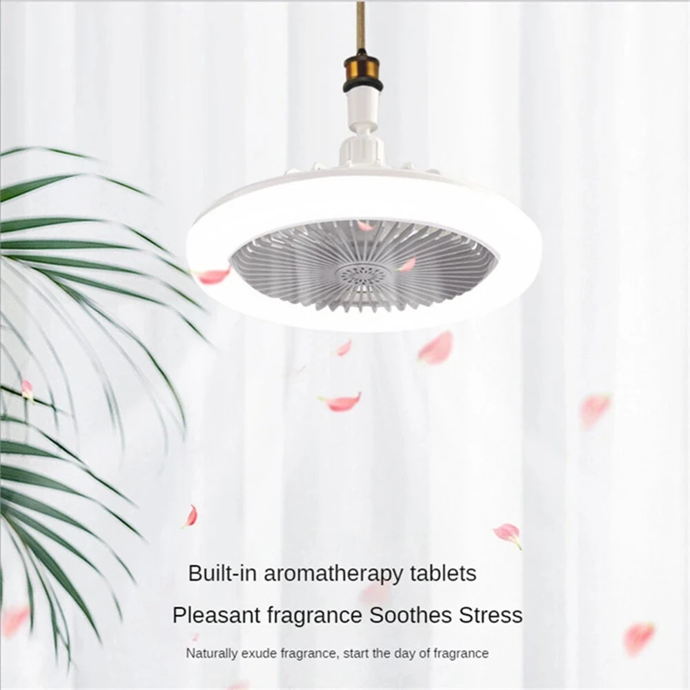 Ceiling Fan  E27 Light Holder with Light Dimmable LED Ceiling Lamp with Remote Control Modern Ceiling Fan Dimmable for Living Room Dining Room — view 4
