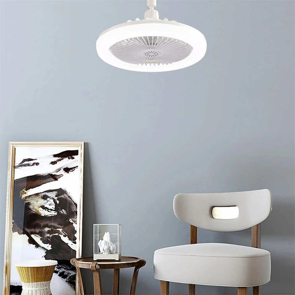 Ceiling Fan  E27 Light Holder with Light Dimmable LED Ceiling Lamp with Remote Control Modern Ceiling Fan Dimmable for Living Room Dining Room — view 6