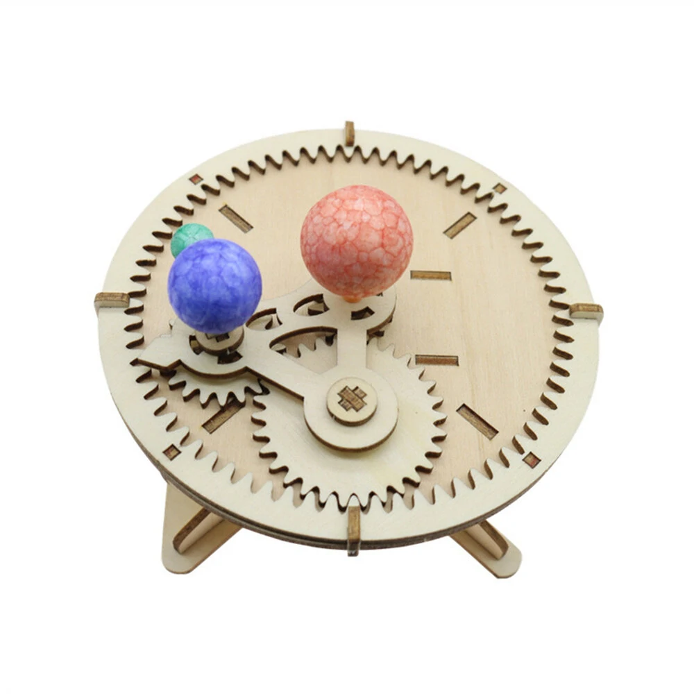 Celestial Demonstrator Three Ball Electric Sun Earth Moon Model Pupils Handmade Scientific Experimental Equipment Education Toys — view 4