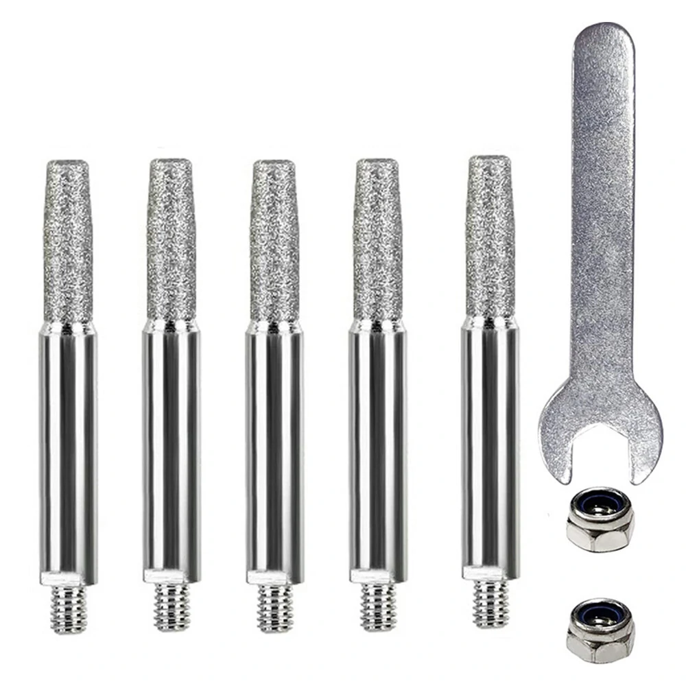 Chainsaw Sharpener Parts Diamond Coated Grinding Head Cylindrical Burr 4 5 6mm For Portable Hand Chain Grinder — Chainsaw
