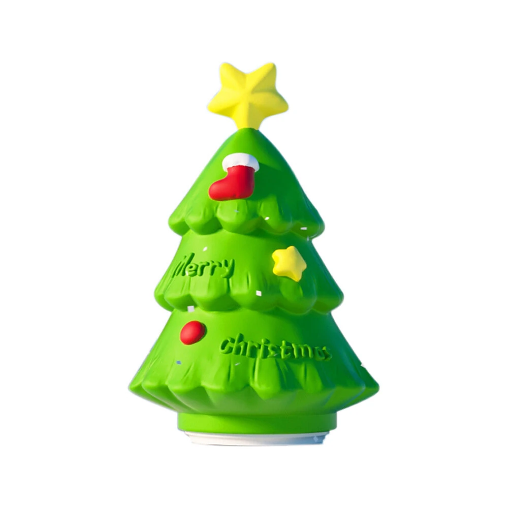 Christmas Tree Style Night Light Holiday Decorations Cute Silicone Lamp Lovely Pat Light Gift for Kids Warm Soft Bedside Home Decoration — Christmas