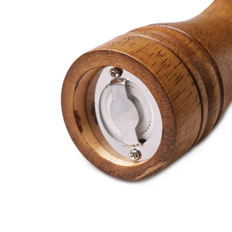 Classic Manual Salt Mill Wooden Pepper Grinder Set Salt Grinder Refillable Pepper Mill Pepper Grinder for Kitchen — view 7