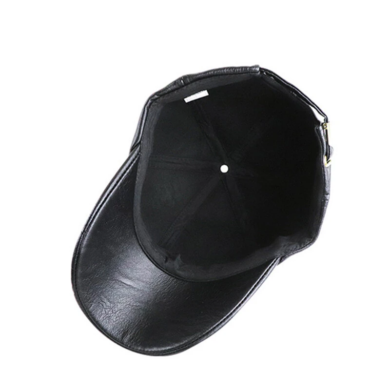 Collrown Fashion Baseball Cap Outdoor Men's Adjustable PU Leather Hat Letters Embossed Casual Hats Women Unisex Sport Sun Visor Hat — view 8