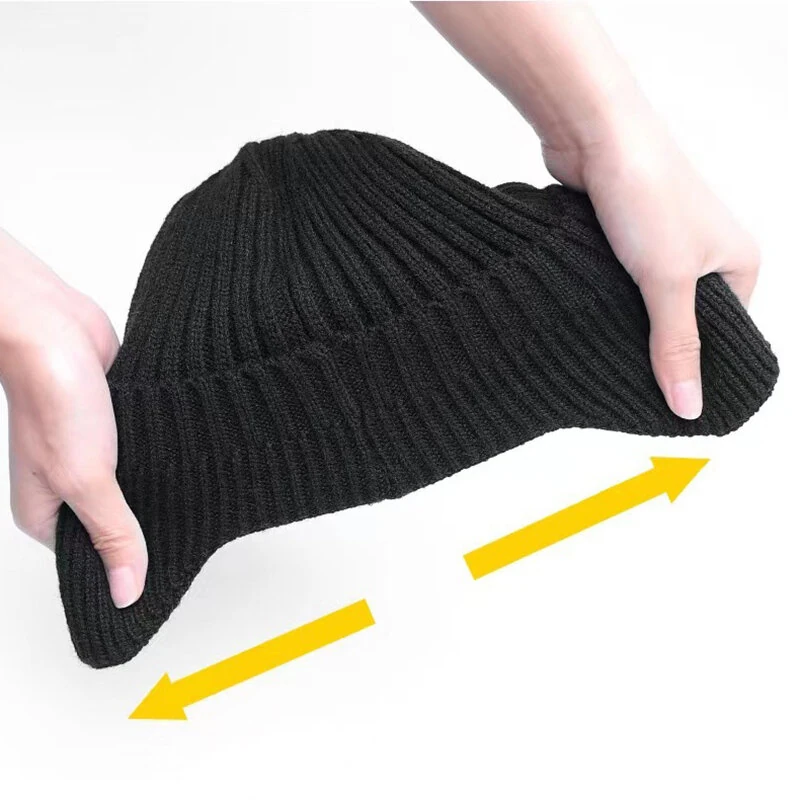 Collrown Men Winter Knitted Hat Outdoor Cycling Ear Protection Warmth Peaked Cap Riding Thick Earmuffs Beanie Hats — view 4