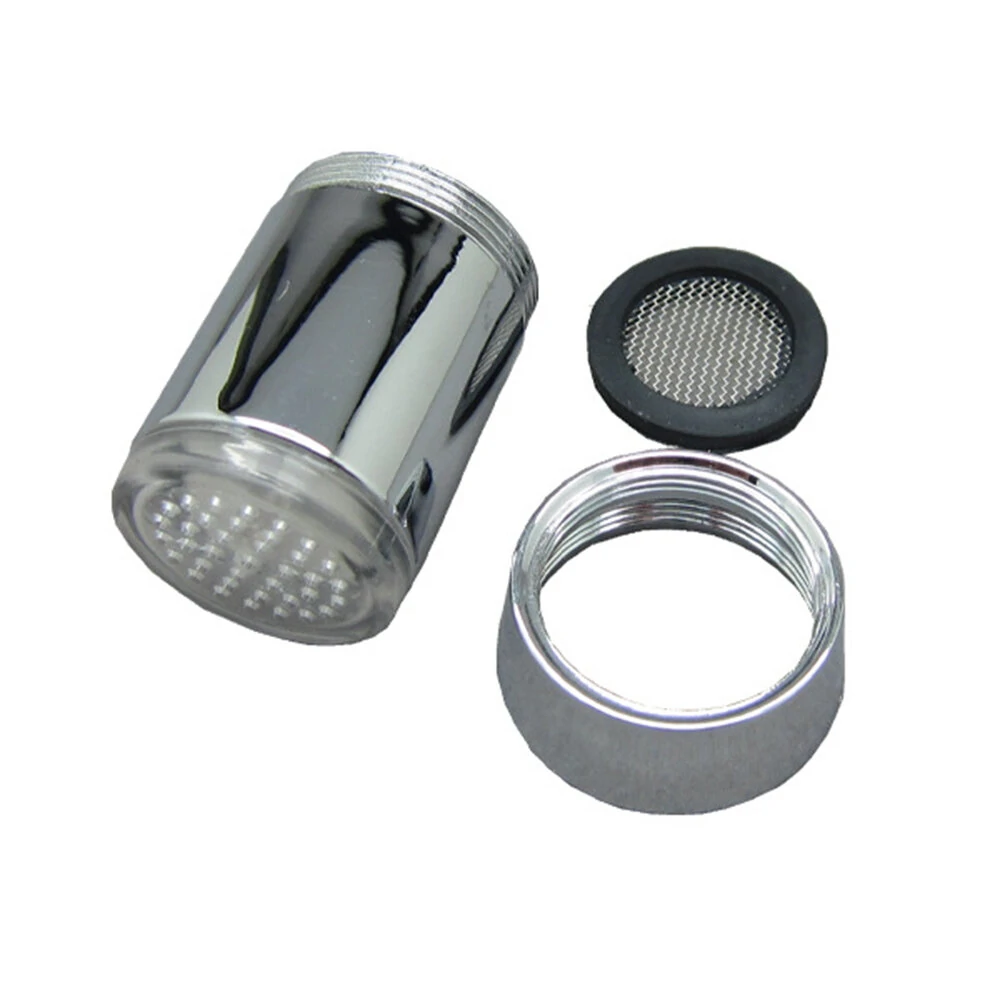 Colorful LED Light Basin Sink Faucet Temperature Sensor Light Color Changing Hydropower — view 2