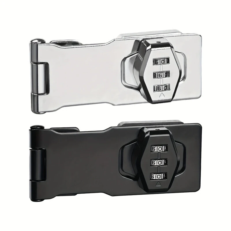 Combination Lock Mechanical Zinc Alloy 1000 Combinations Keyless Entry for Cabinets Drawers Mailboxes Lockers Rust-Resistant Easy Installation — view 2