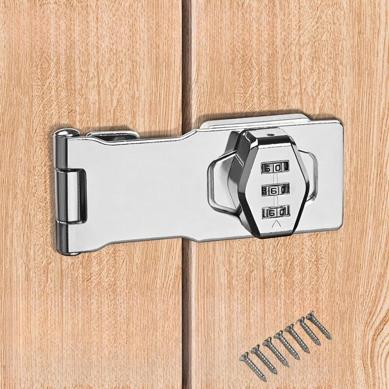 Combination Lock Mechanical Zinc Alloy 1000 Combinations Keyless Entry for Cabinets Drawers Mailboxes Lockers Rust-Resistant Easy Installation — view 5
