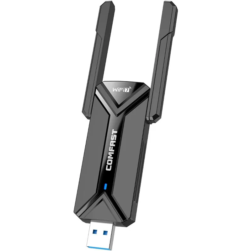 COMFAST CF-983BE Wifi 7 USB Adapter 2.4G 5.8G 6GHz Wireless Network Card 802.11be 6500Mbps Free-Drive WiFi Adaptador for Win 10/11 — view 2