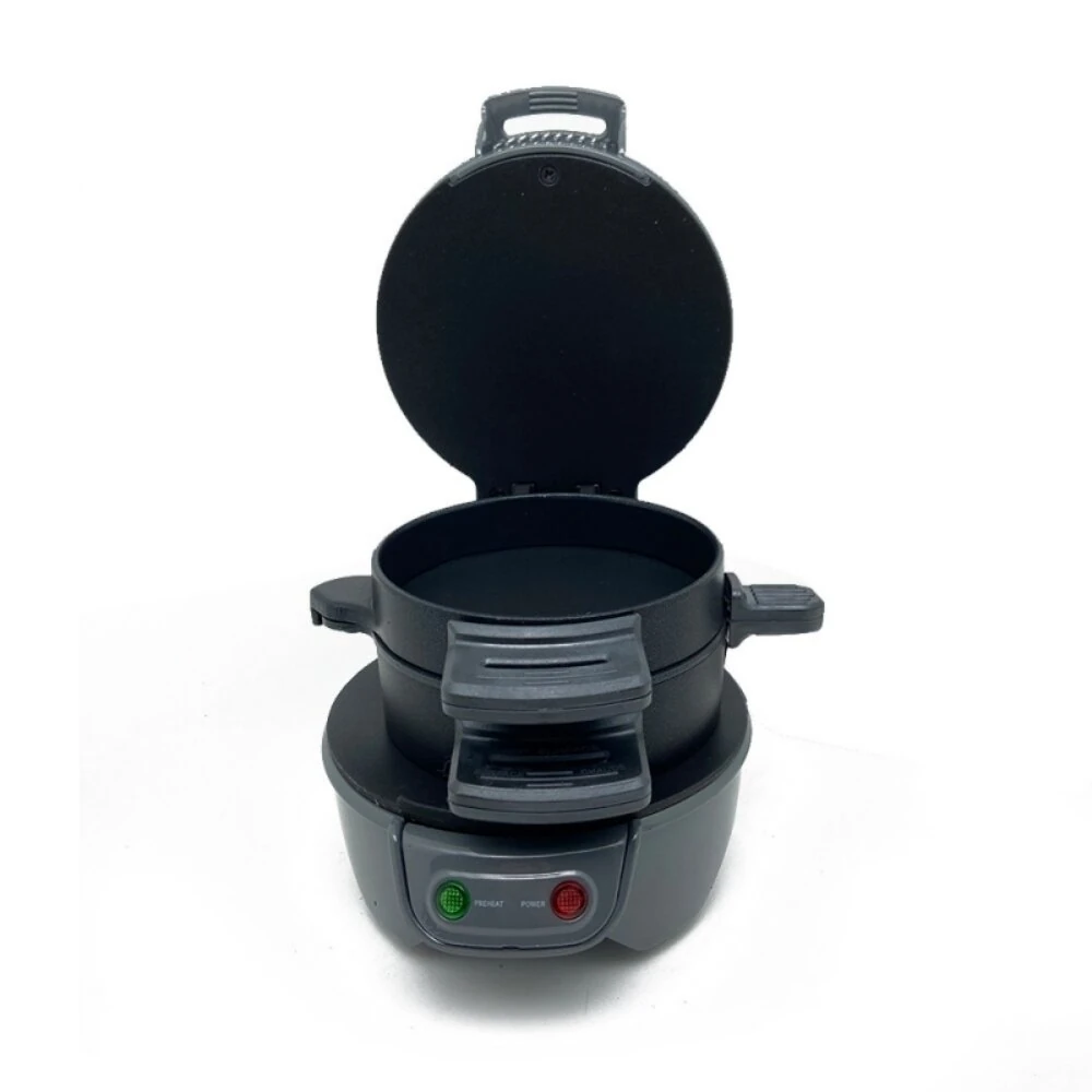 Comfook 600W Electric Hamburger Maker Multi-Layer Design Anti-Scald Easy Cooking Sandwich Burger Maker with Rotating Cooking Plate for Home Kitchen Breakfast — view 4