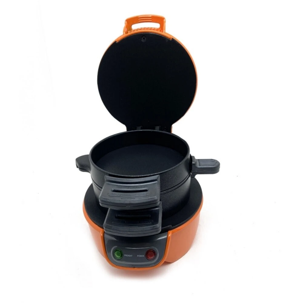 Comfook 600W Electric Hamburger Maker Multi-Layer Design Anti-Scald Easy Cooking Sandwich Burger Maker with Rotating Cooking Plate for Home Kitchen Breakfast — view 5