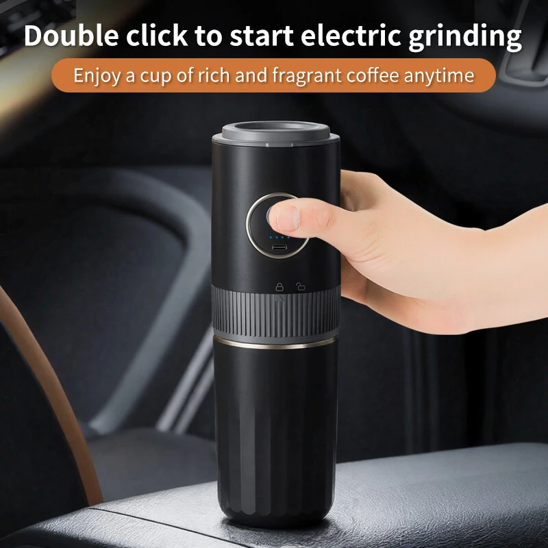 Comfook CM-2566 Portable Coffee Grinder Electric Burr Mill 1500mAh With 350ml Stainless Steel Cup Integrated Pour Over Kit for Travel Outdoor Camping — view 7
